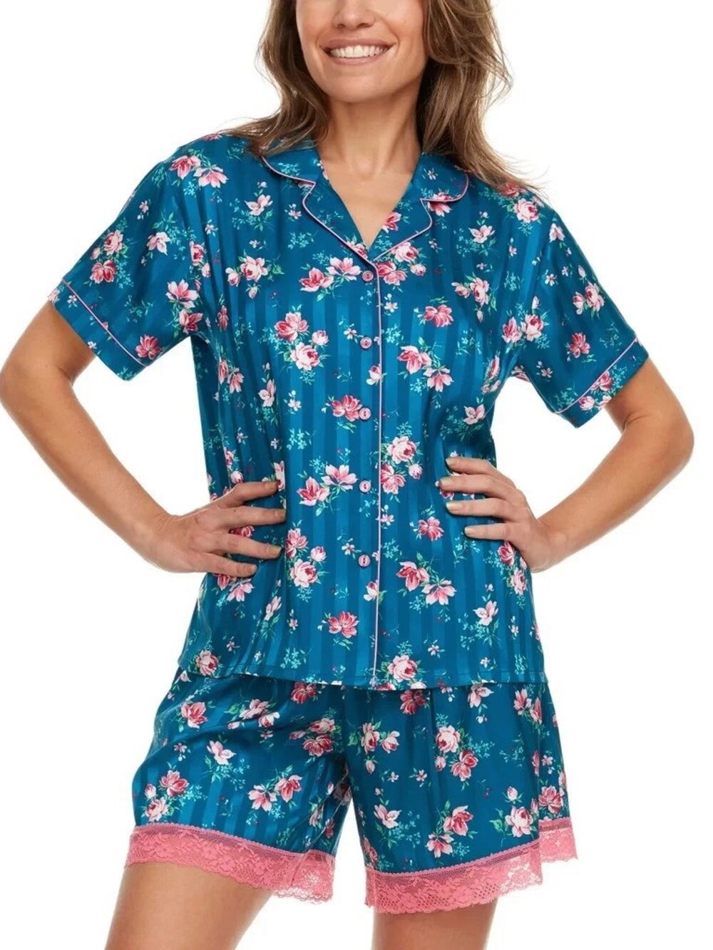 Flora Nikrooz Women's Notch‎ Collar PJ Set